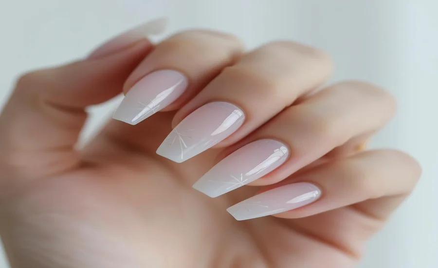 1. Ghostly Minimalist Nails