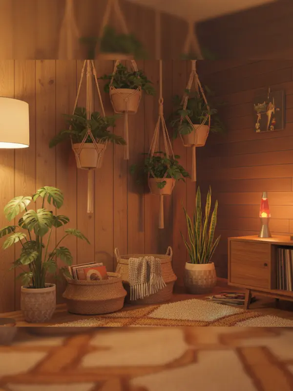 4. Indoor Plants and Retro Accessories