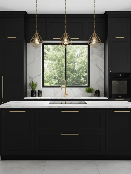 Best Black Kitchen Cabinet Designs 5