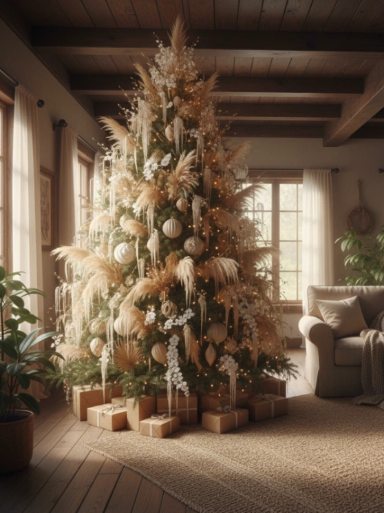 Best Boho Christmas Tree Decorating Ideas 1