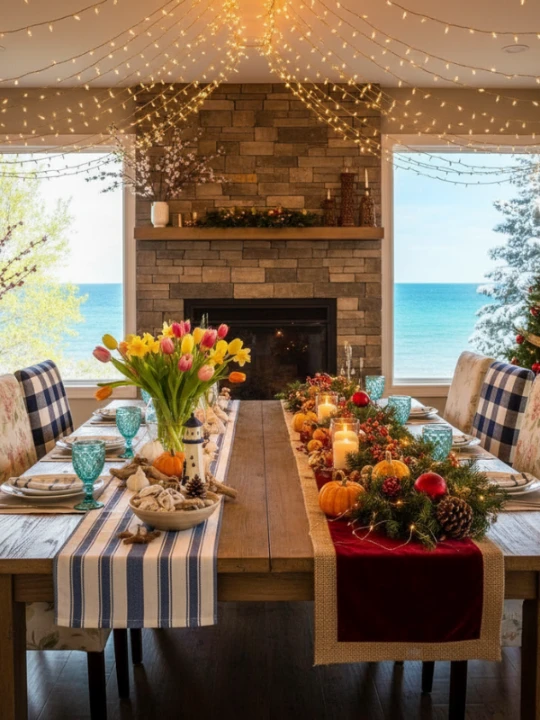 Best Christmas Dining Room Decorating 10