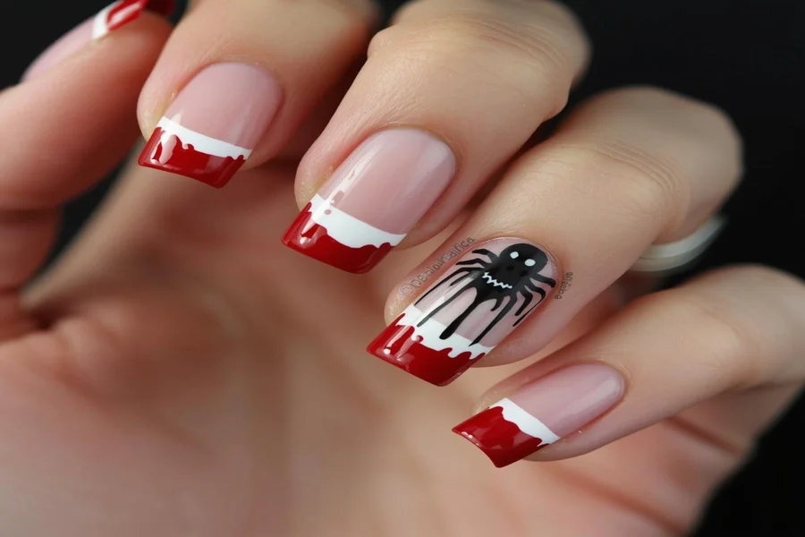 Blood Drip French Tips