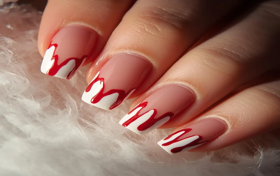 Bloody Drip French Tips