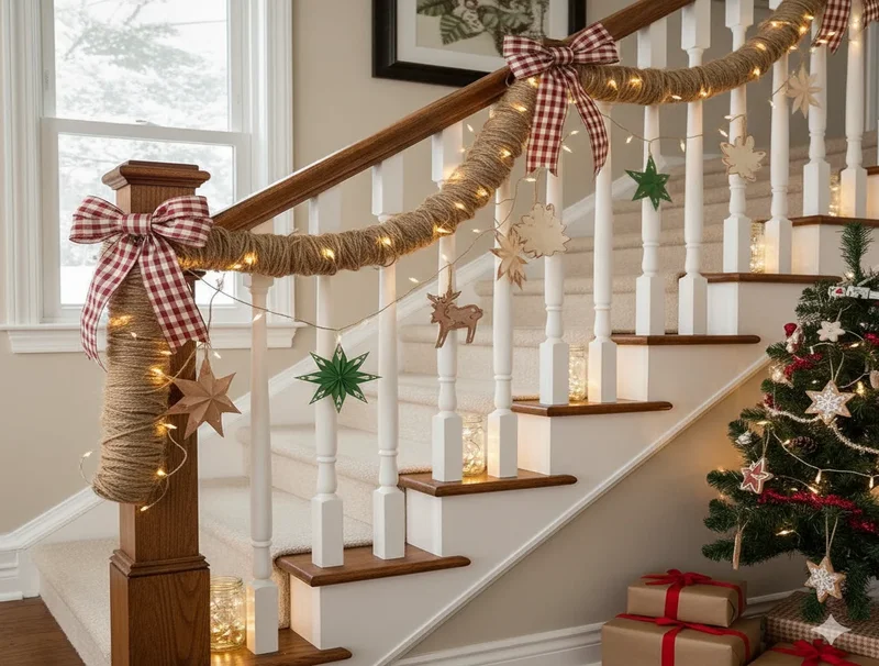 Budget-Friendly Christmas Staircase Décor Tips