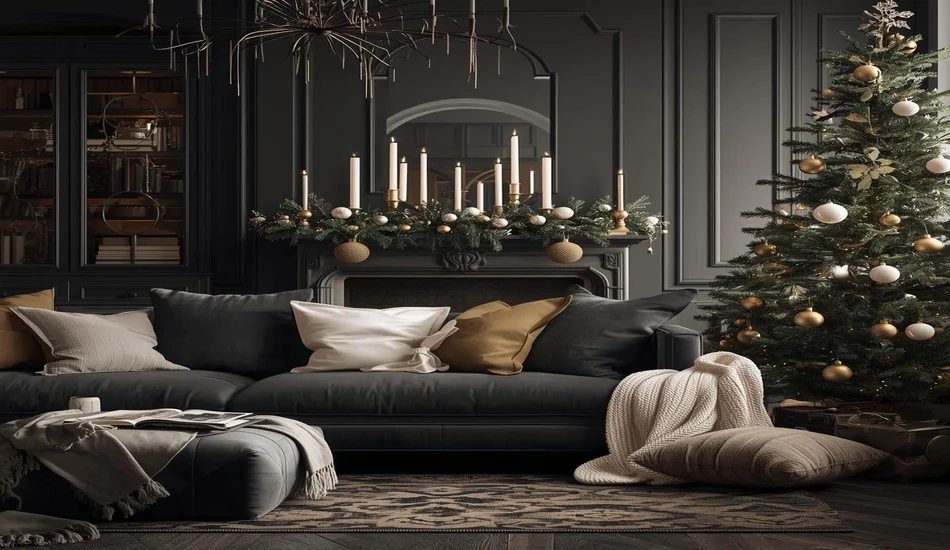 Charcoal Gray & Ivory