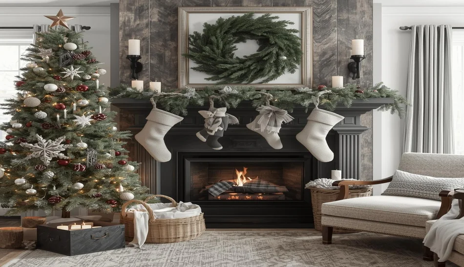 Charcoal, White & Pine