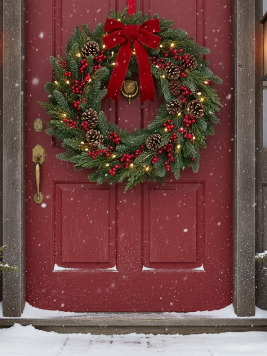 Christmas Entryway Decorating 1