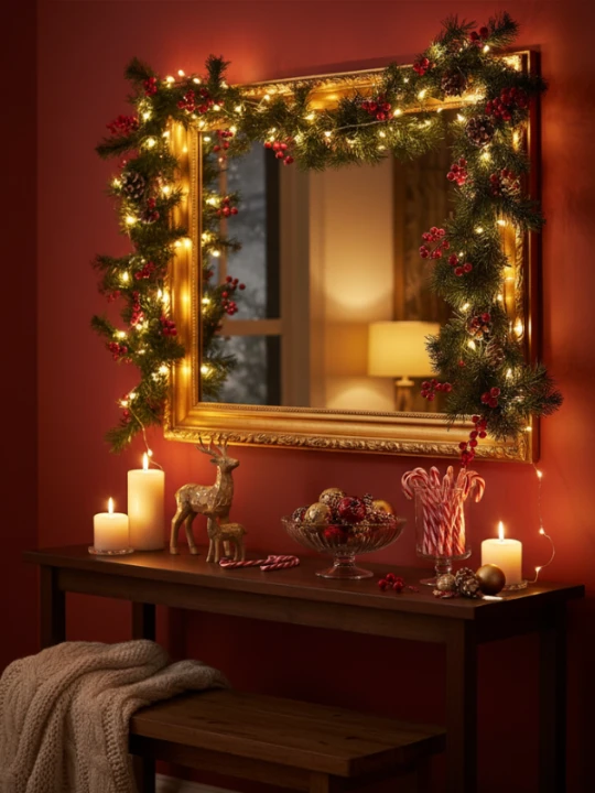 Christmas Entryway Decorating 2