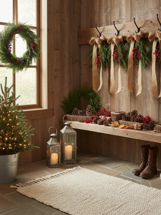Christmas Mudroom Ideas 1