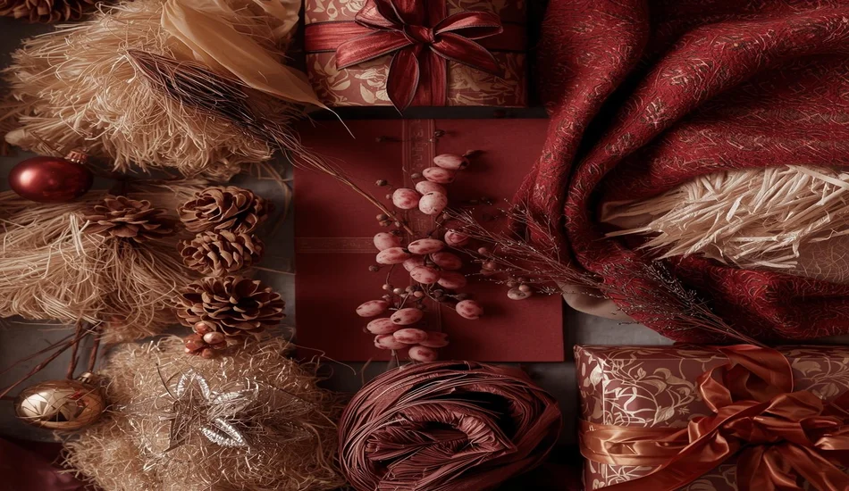 Cranberry Red & Soft Brown