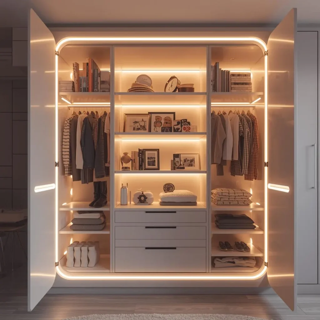 Cupboards with Built-in LED Lights kids cupboards designe
