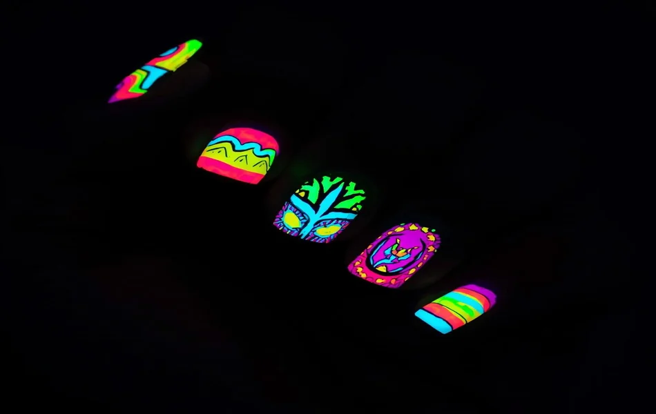 Glow-in-the-Dark Nails