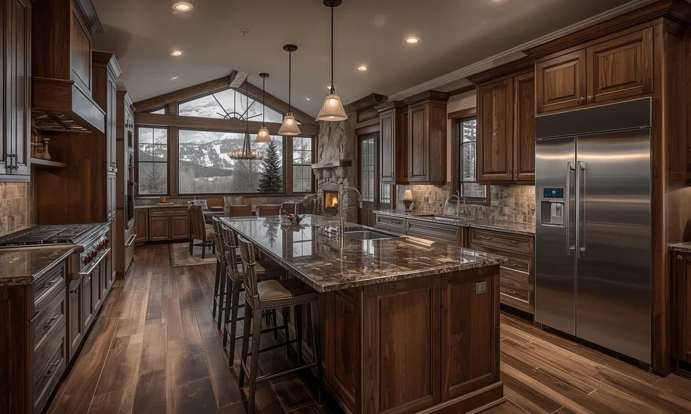 Luxury Mountain Lodge Kitchen