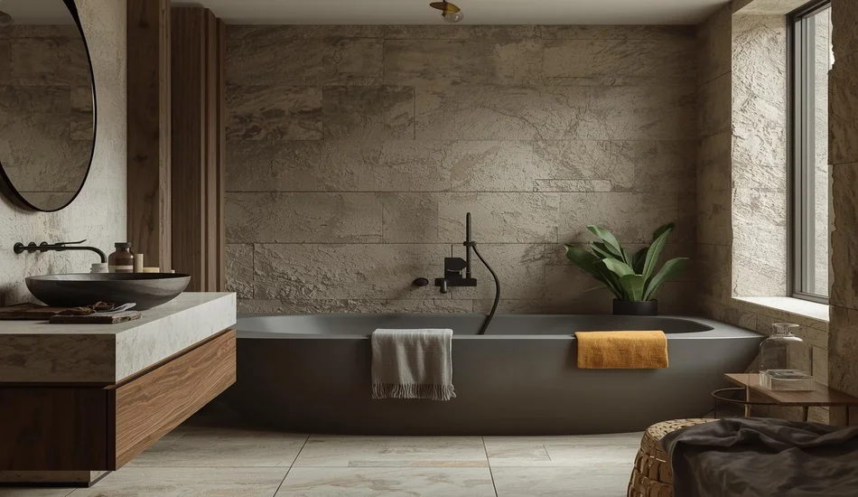 Mixed Texture Palette: Stone, Metal & Matte Surfaces