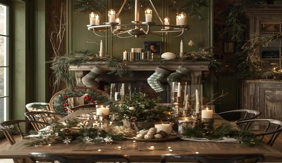 Olive Green & Rustic Wood