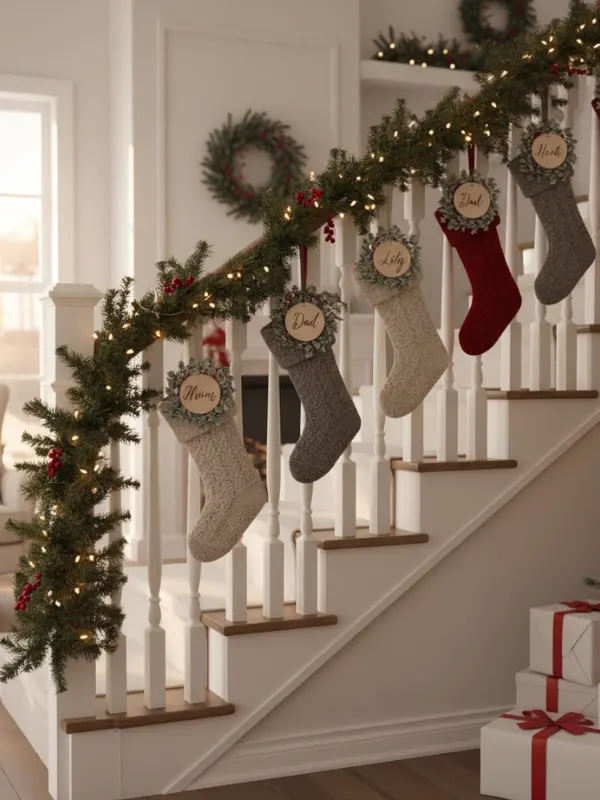 Personalize with Stockings or Mini Wreaths