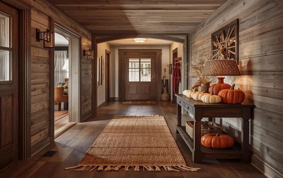 Rustic Farmhouse Fall Hallway Ideas