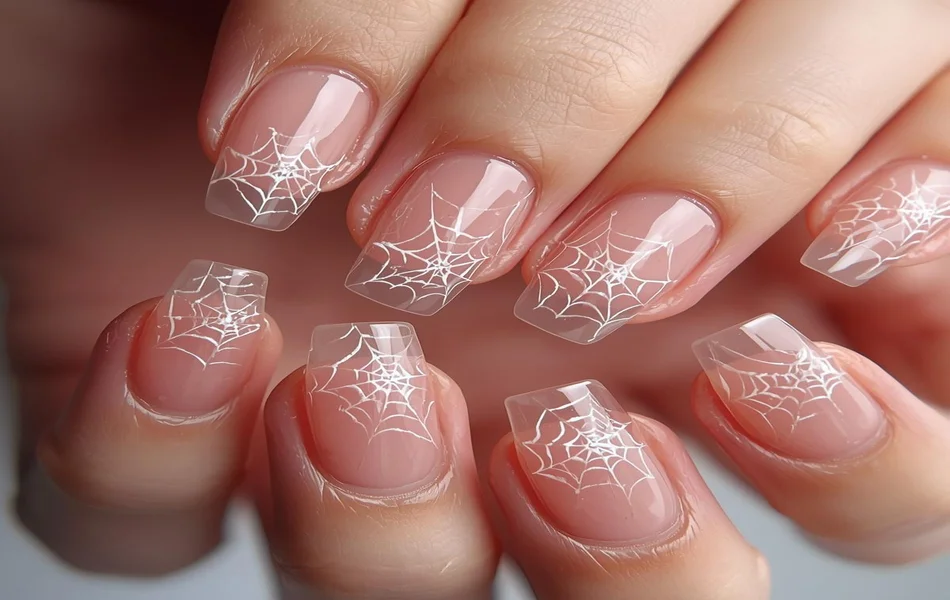 Transparent Tips with Floating Web Art