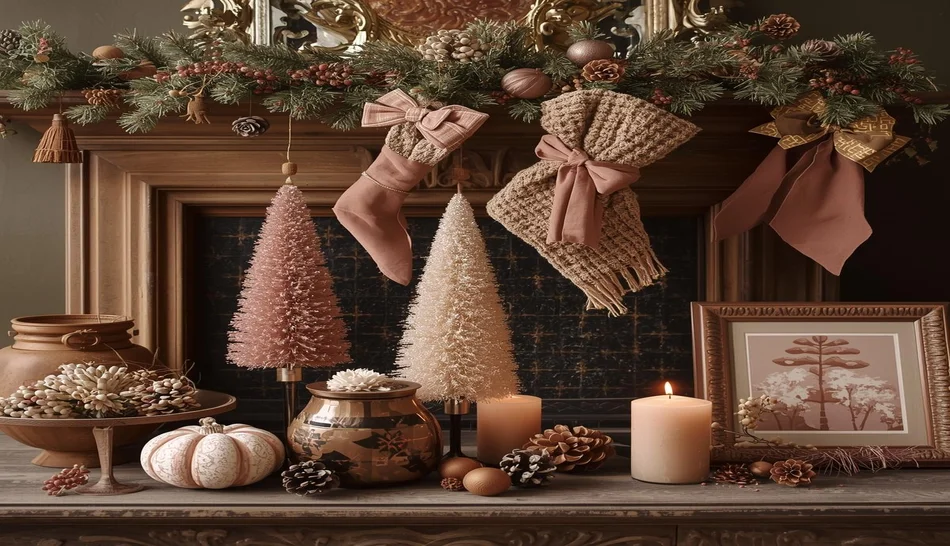 Walnut Brown & Dusty Rose