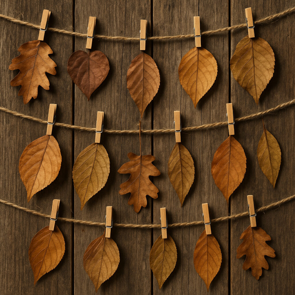 Create Rustic Leaf Garlands with Natural Materials