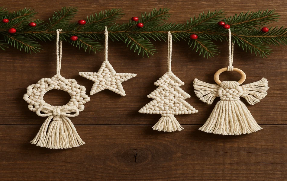 Add Macramé Christmas Decorations