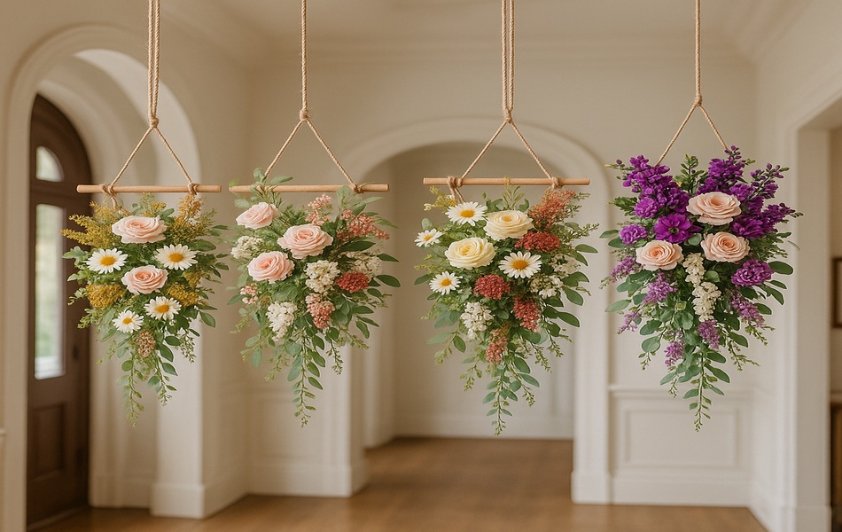 Hanging Floral Arrangements for Entryways & Hallways