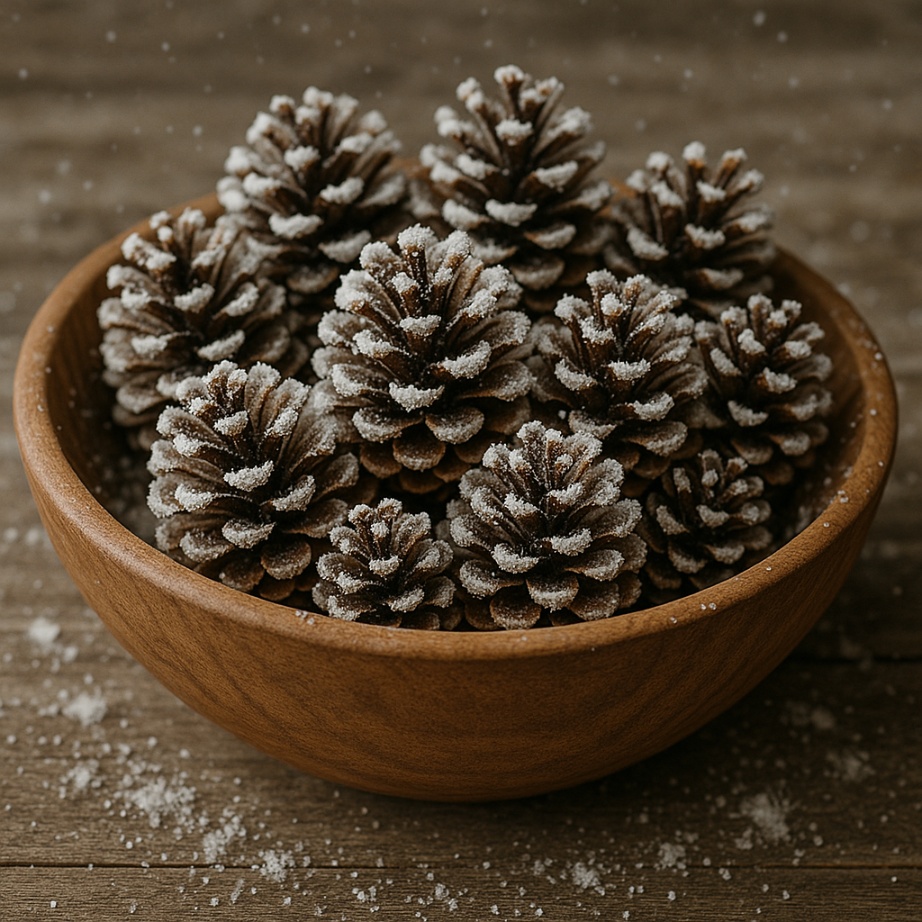 Snow-Kissed Pinecone Bowl