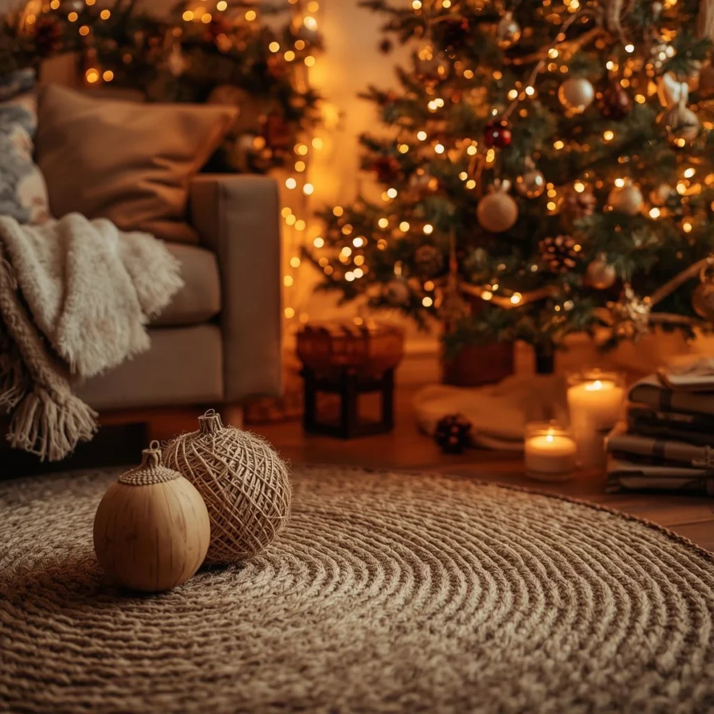 holiday home decor with sustainable materials