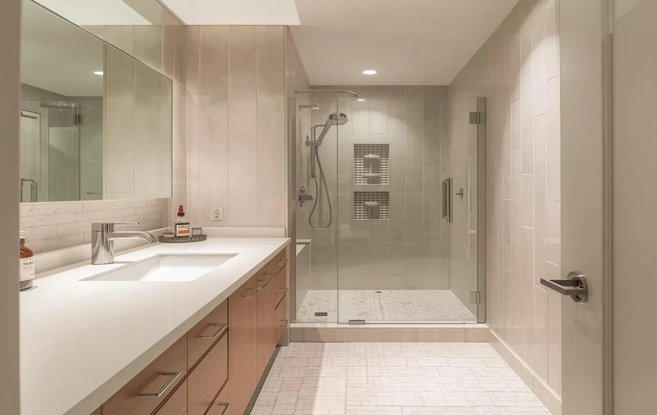 Galley-Style Bathroom