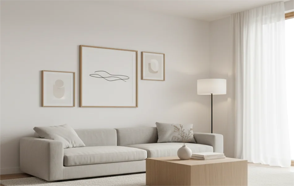 Use Minimal Artwork for a Calm and Clean Aesthetic