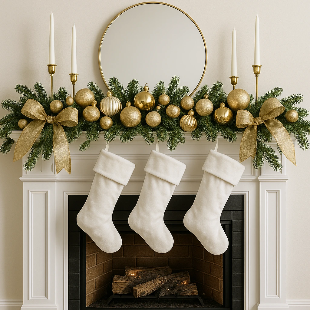 11 Creative Christmas Fireplace Decor