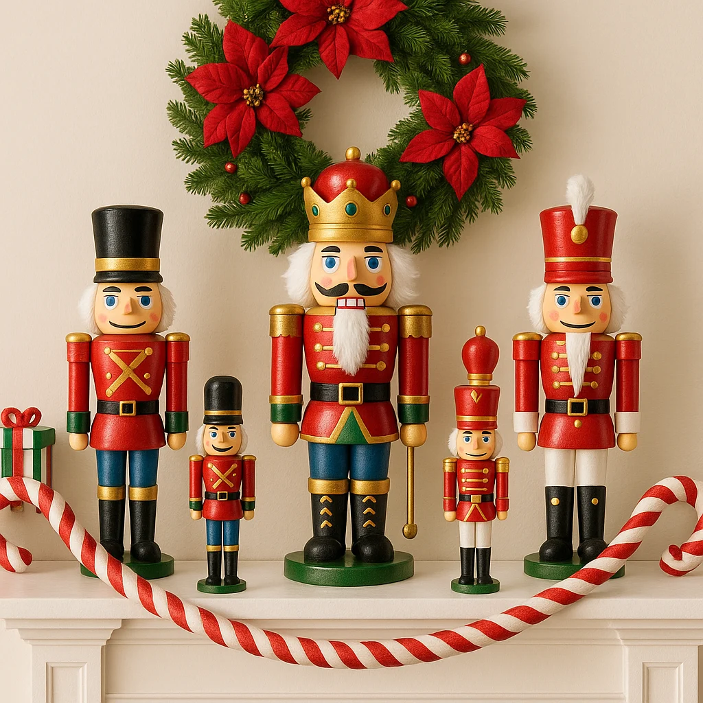  Use fresh or faux greenery garlands paired with warm lighting to highlight the mantel and bring cozy holiday charm.