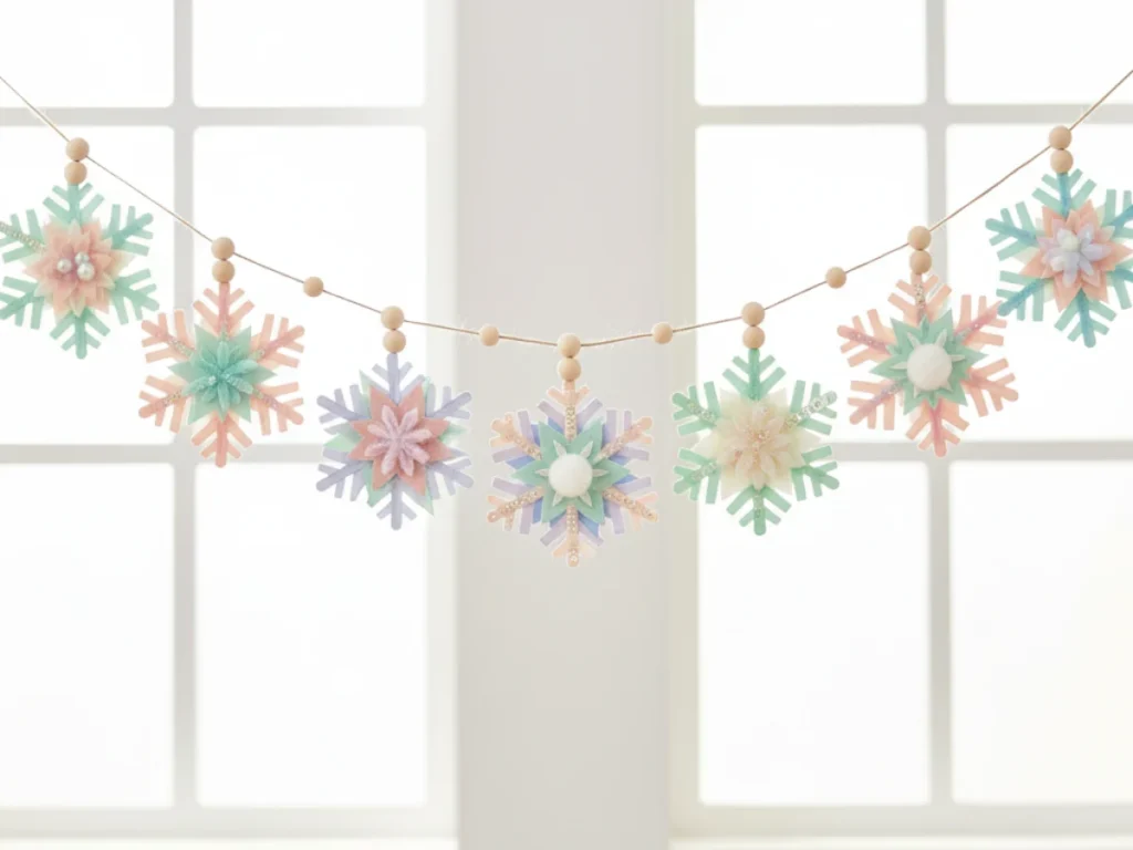 Paper Snowflake Garland (Kid-Friendly & Trendy)