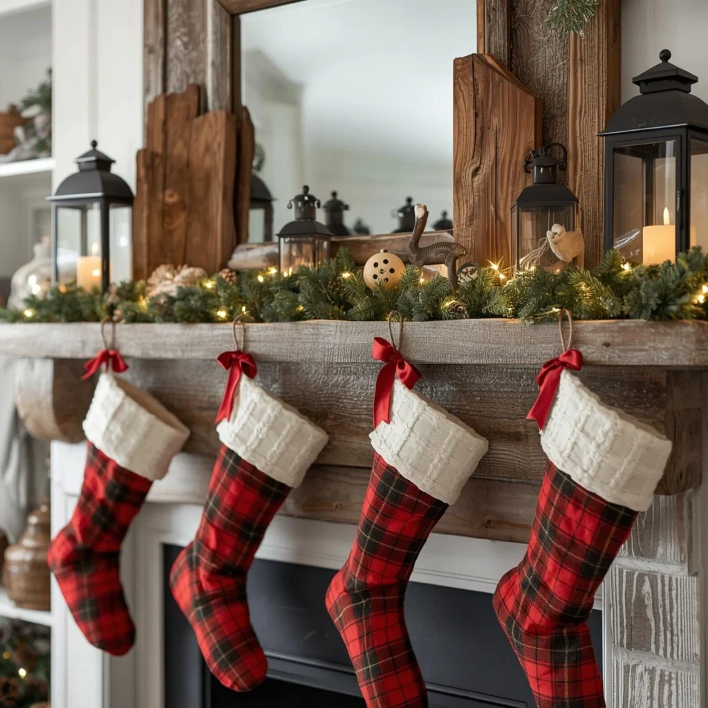 Rustic Farmhouse Mantel & Fireplace Decor