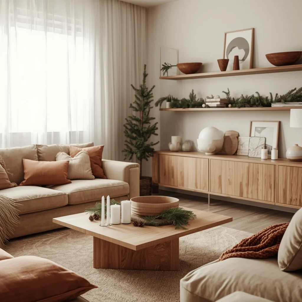 holiday home decor with sustainable materials
