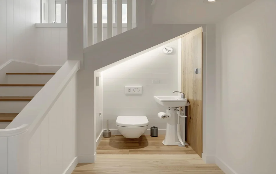Under-Stair Bathroom Layout