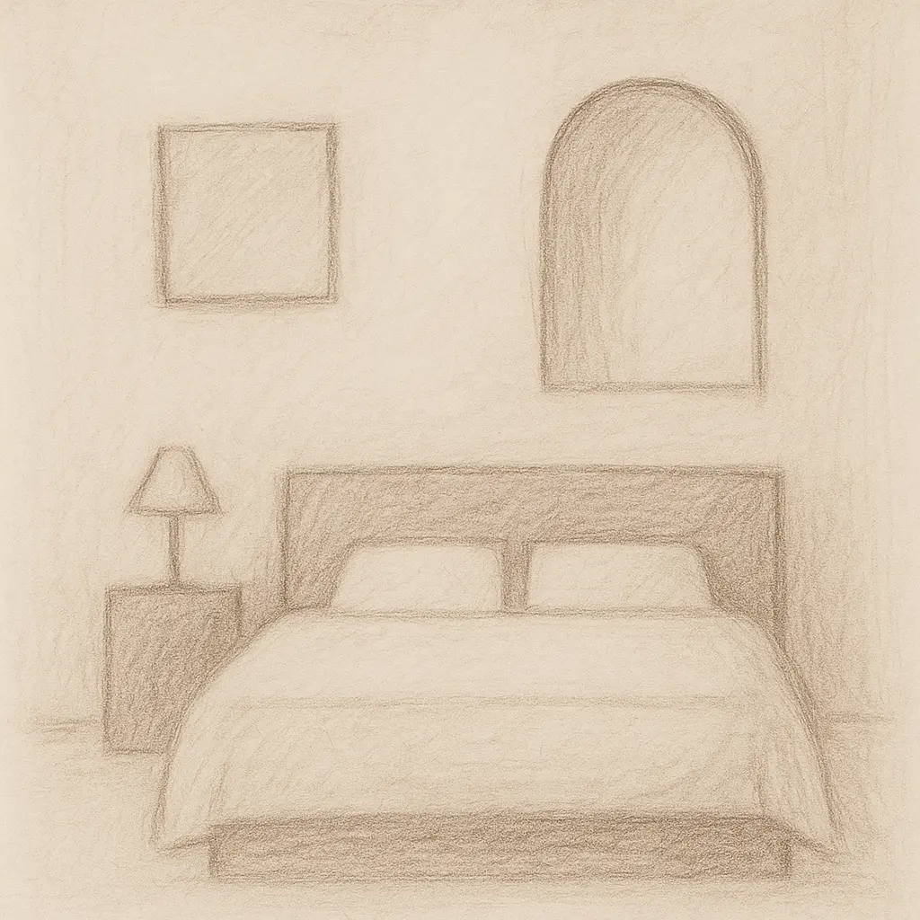 13 Minimalist Bedroom Drawing Inspirations