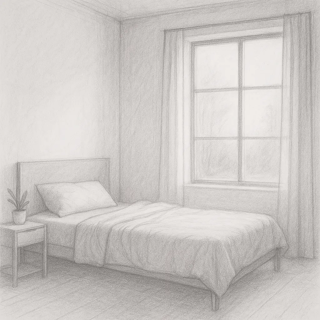 13 Minimalist Bedroom Drawing Inspirations