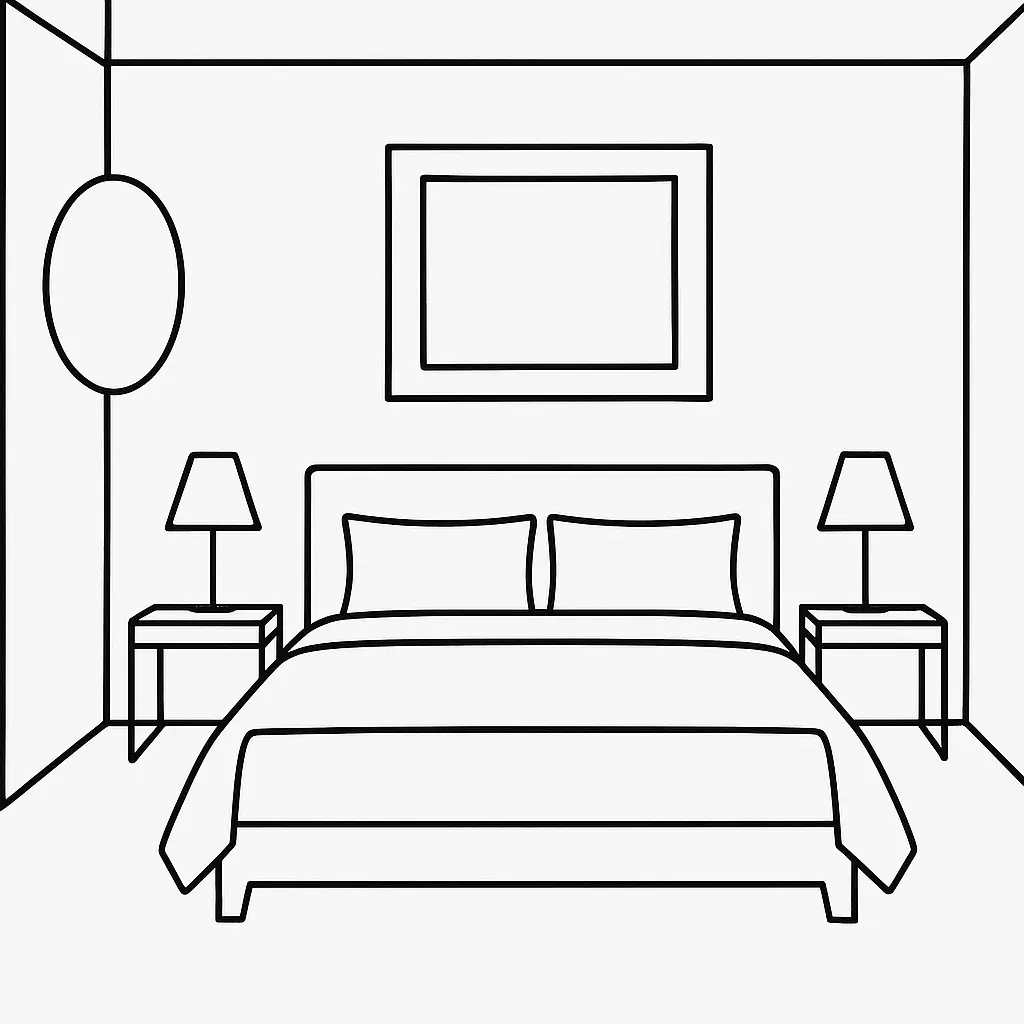 13 Minimalist Bedroom Drawing Inspirations