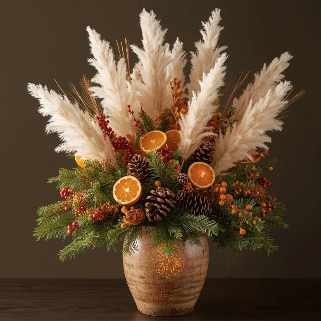 Pampas Grass Holiday Arrangements