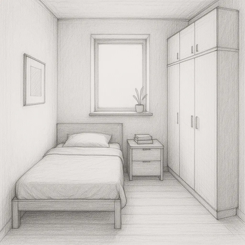 13 Minimalist Bedroom Drawing Inspirations