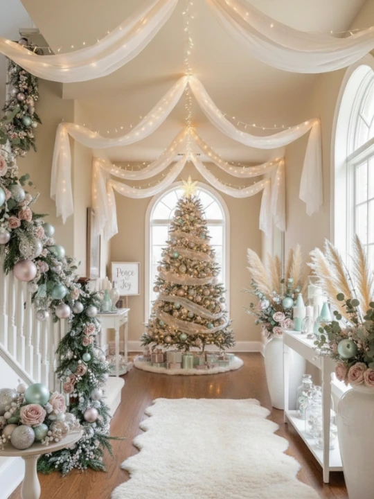 Stylish Elegant Christmas Hallway Decorations 10