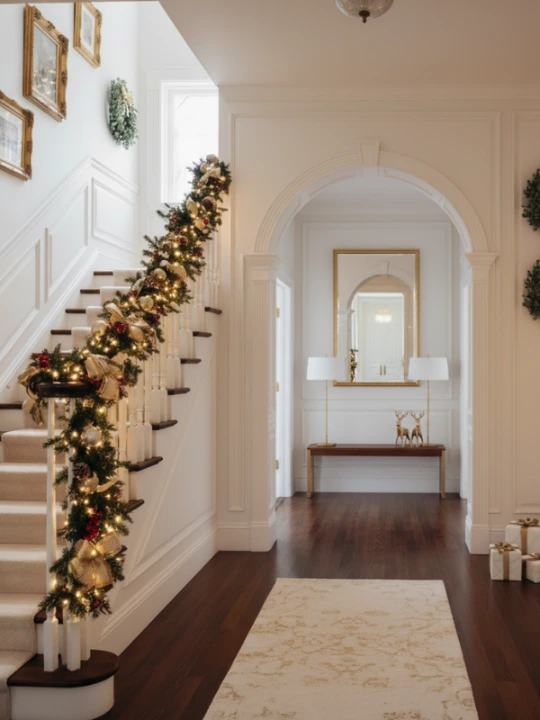 Stylish Elegant Christmas Hallway Decorations 2 