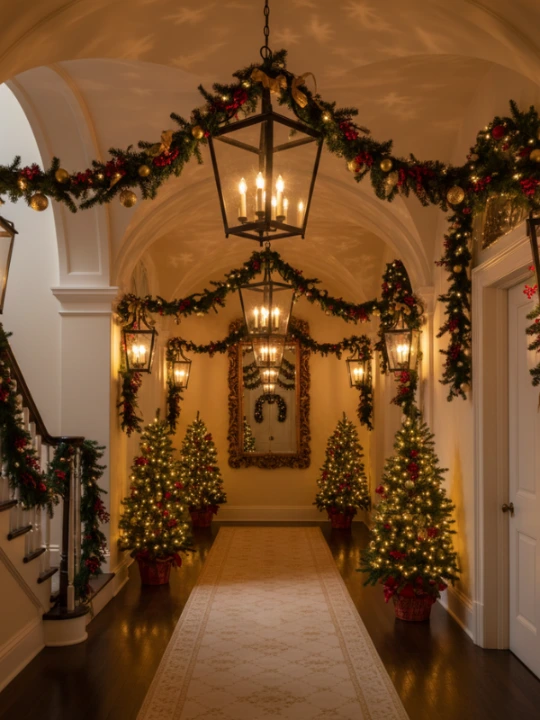 Stylish Elegant Christmas Hallway Decorations 4