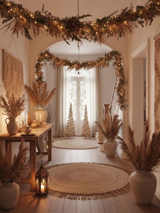 Top Bohemian Christmas Hallway Decor Ideas 8