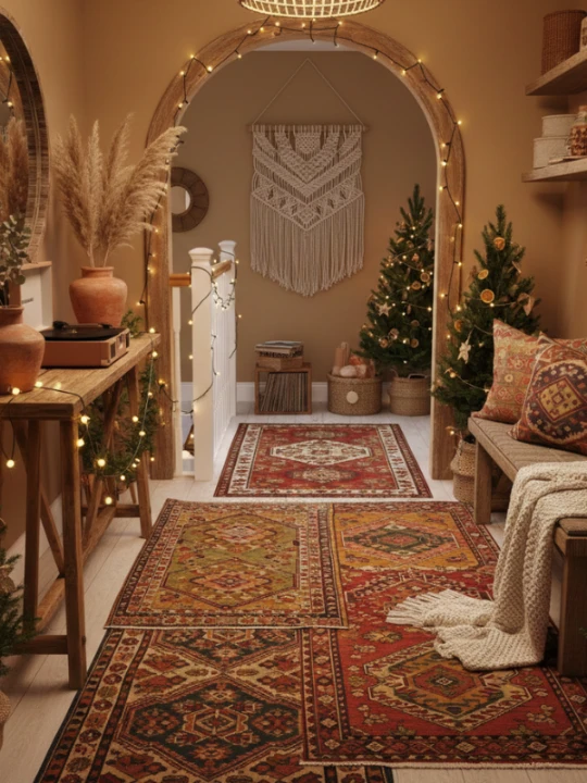 Top Bohemian Christmas Hallway Decor Ideas 9