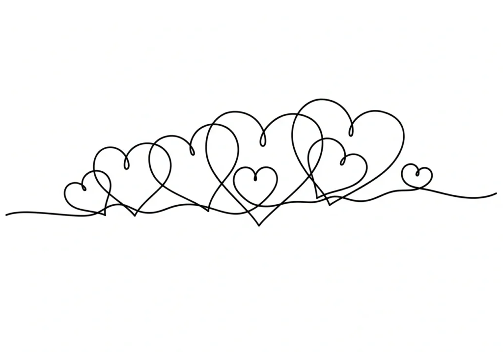 Minimalist Heart Line Art Aesthetic