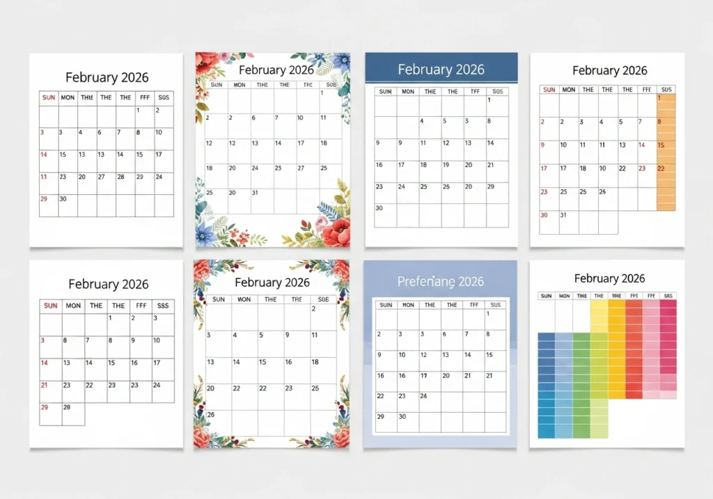 February 2026 Calendar Features and Layout Options