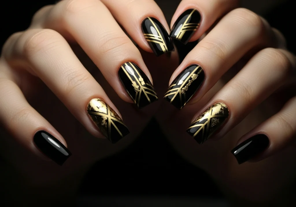 Midnight Black with Gold Details