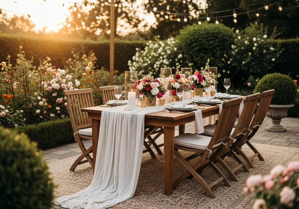 Outdoor Garden Table Romance